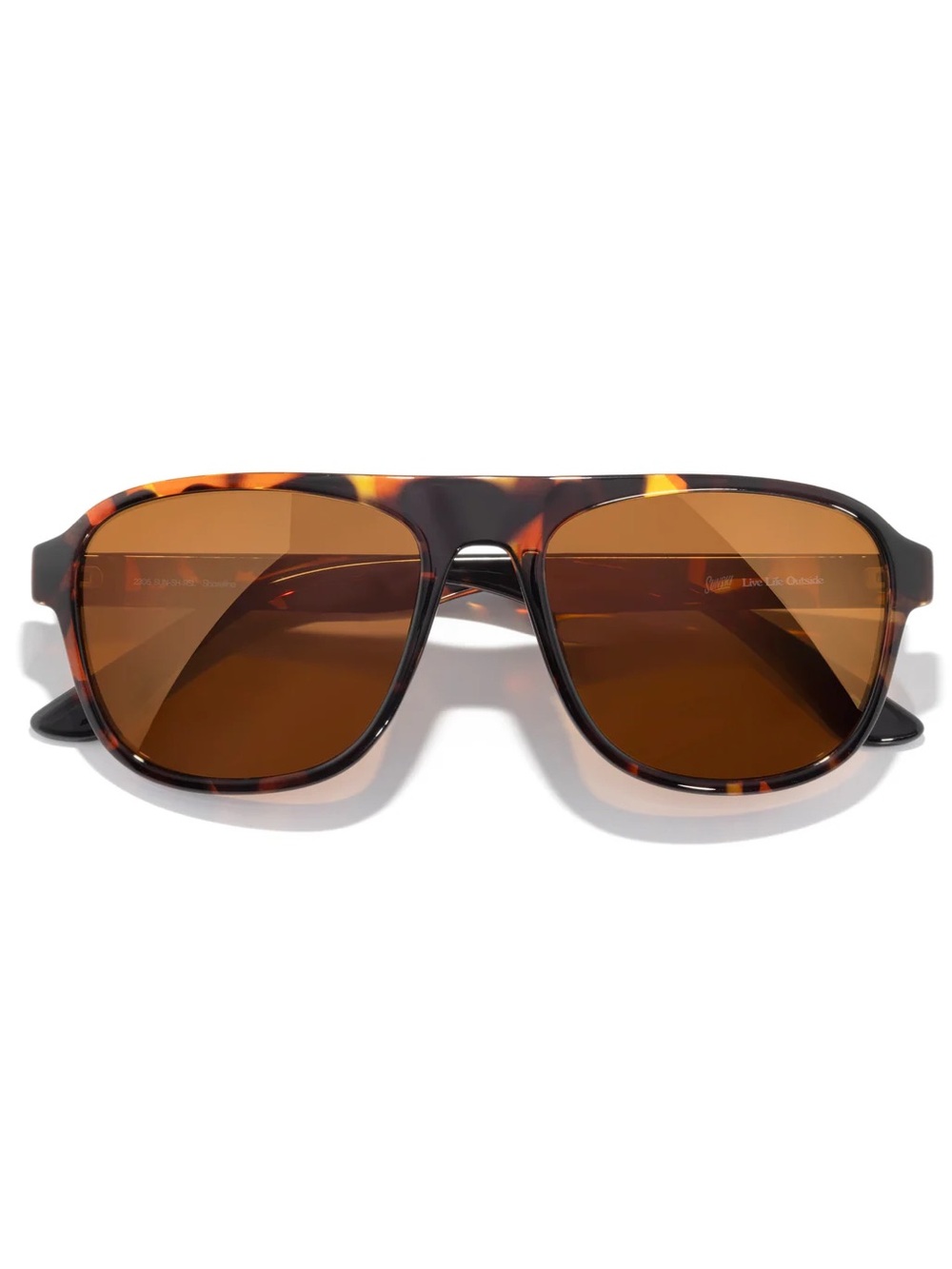 SunSki Shoreline Tortoise Bronze Sunglasses Square Retro Aviator Polarized Unise